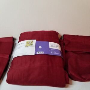 Walmart Sheet Set Storage Bag Burgandy Red Queen Pillowcases
